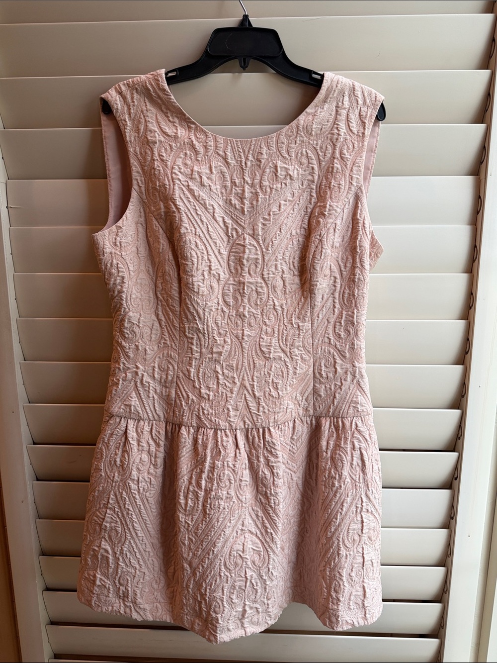 BCBGMaxAzria Blush Pink Textured Sleeveless Mini Dress